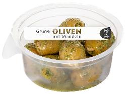 Grüne Oliven mit Mandeln, mari