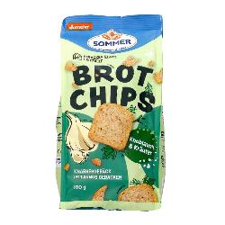 Brot Chips mit Knobi und Kräuter