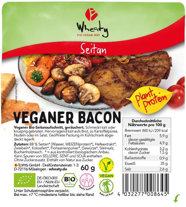Produktfoto zu Wheaty Veganer Bacon 60g