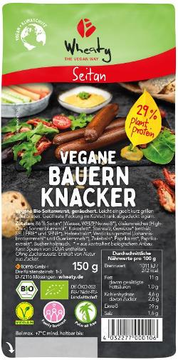 Wheaty Vegane Bauern-Knacker (3 St. - 150 g)