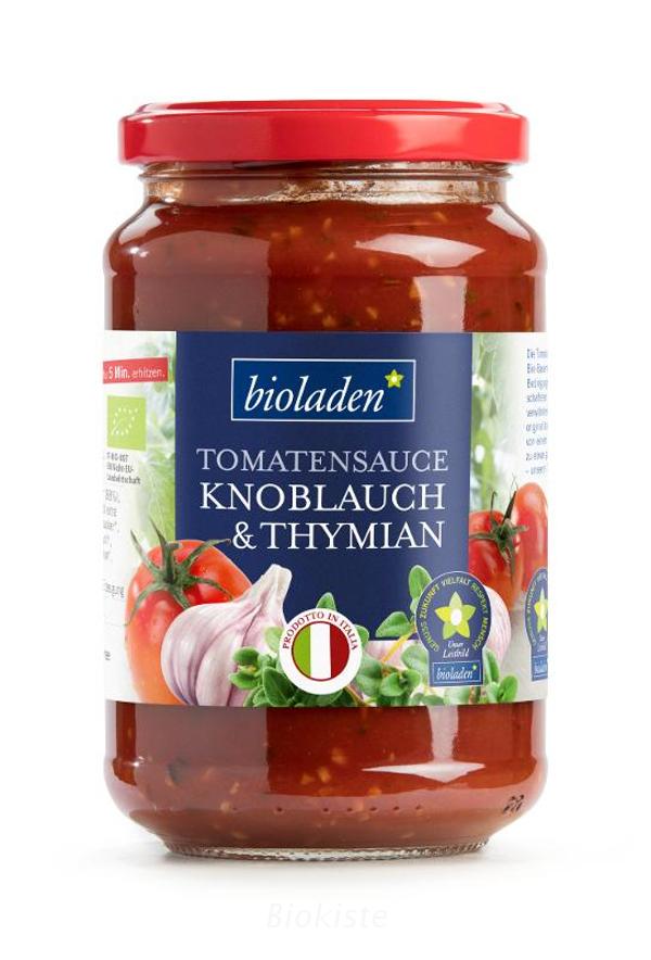 Produktfoto zu Tomatensauce Knoblauch bioladen